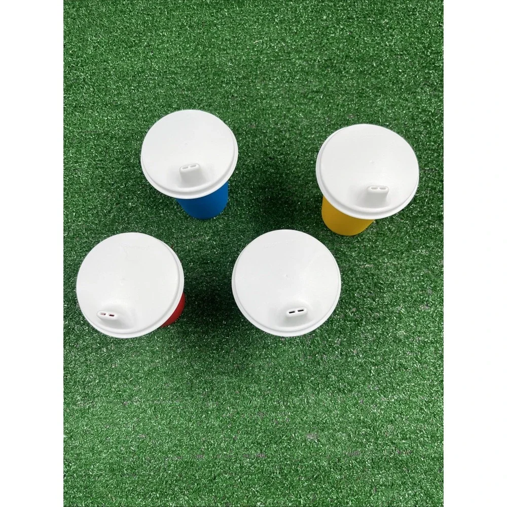 Tupperware Bell Tumblers with Domed Lid Sippy Cups Primary Colors New